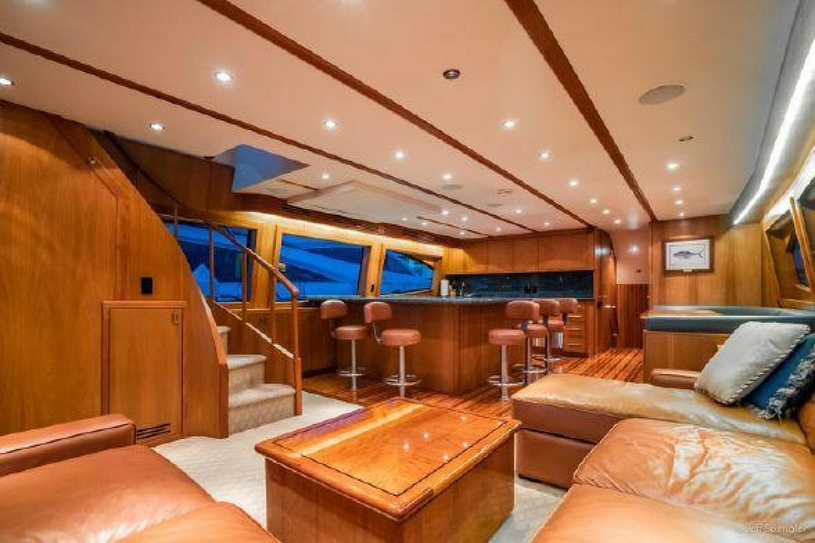 2008 Hatteras 77 Enclosed Bridge — photo 7