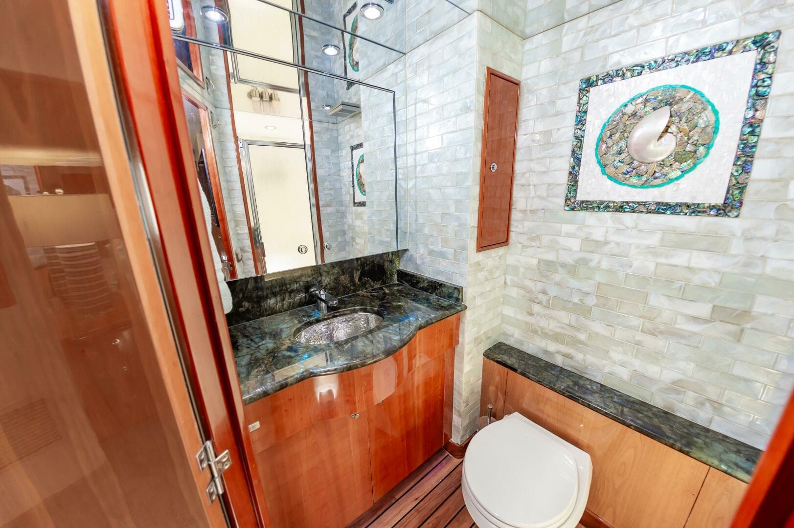 2008 Hatteras 64 Enclosed Bridge — photo 49